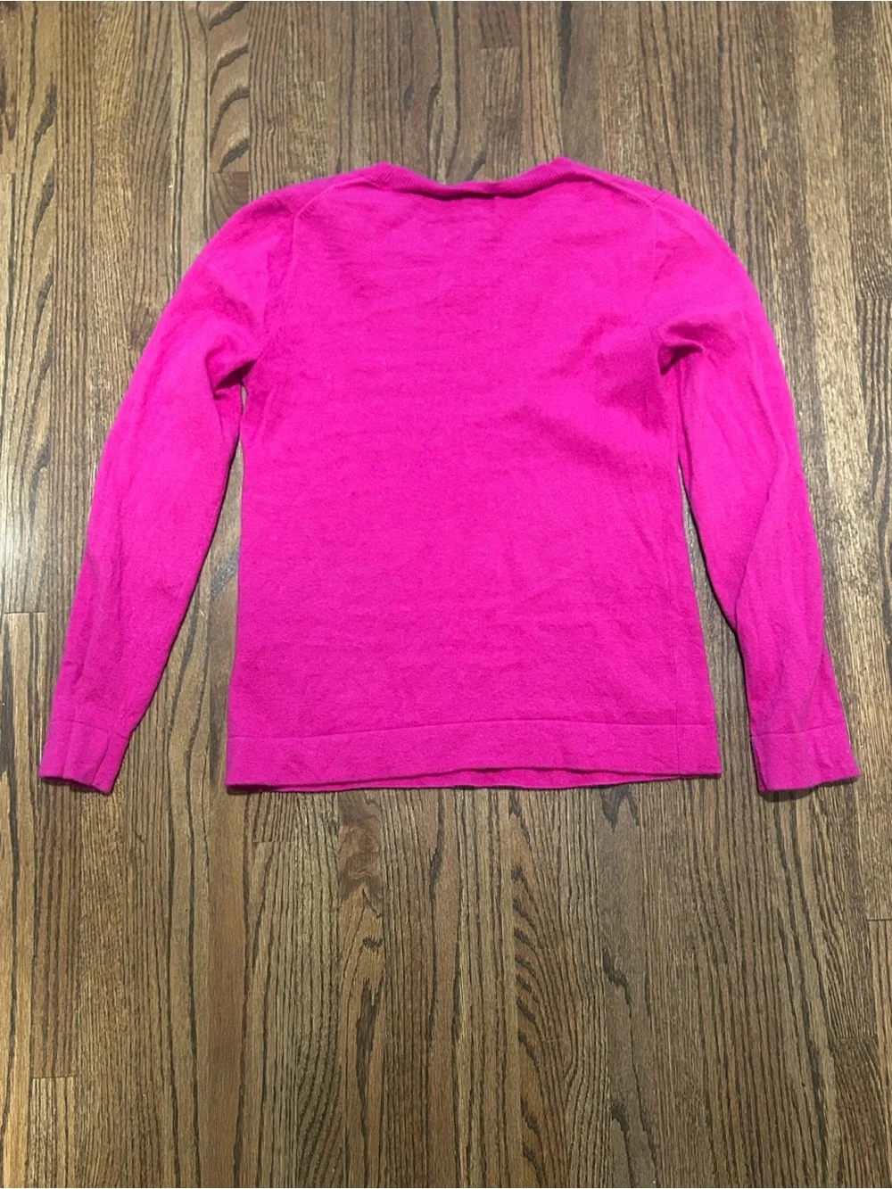 J.Crew Teddie Hot Pink Fuchsia Wool Blend Crewneck Sweater Size Small